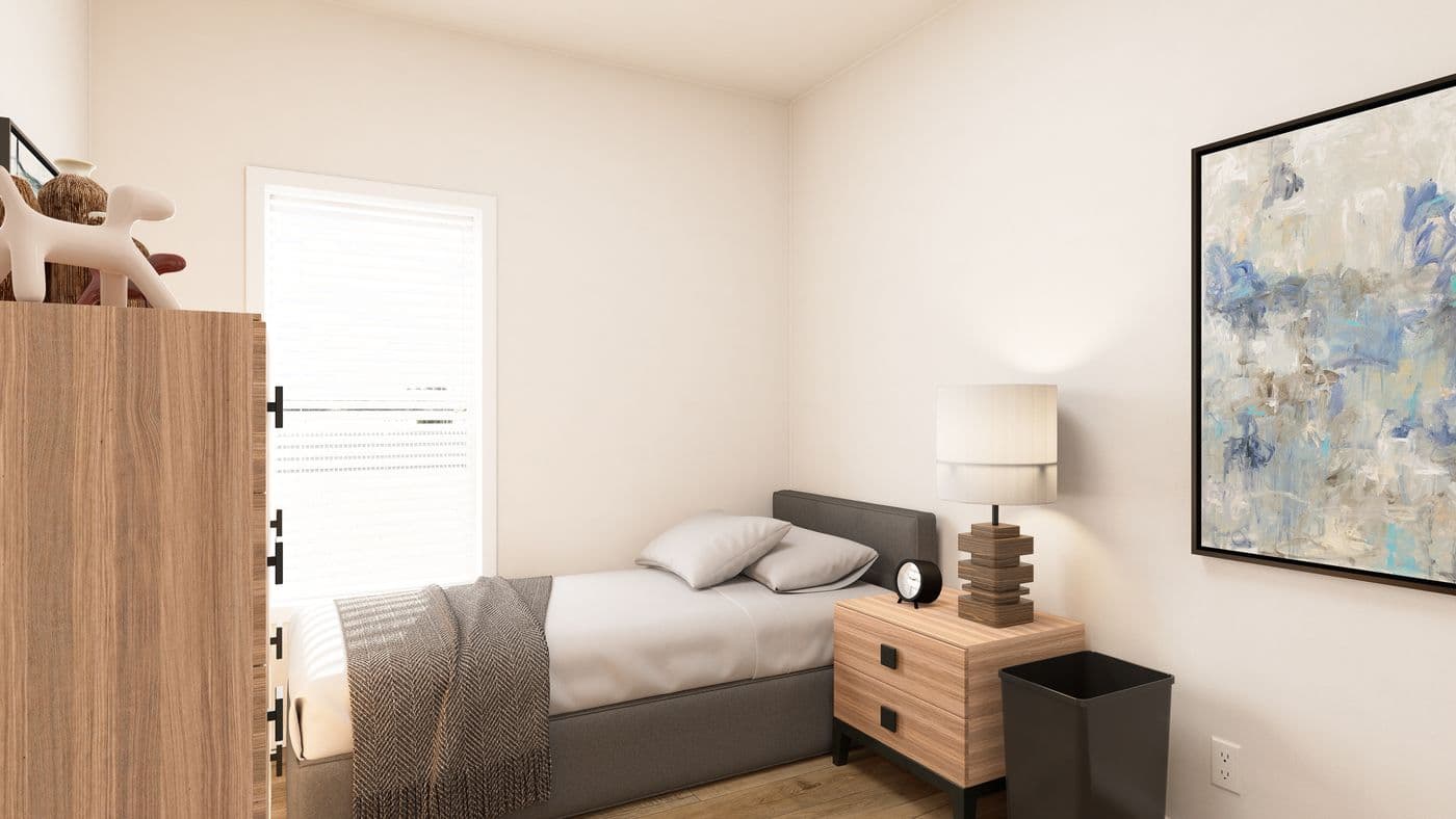 The PREFERRED PLUS CP561F  CLAYTON Bedroom. This Manufactured Mobile Home features 3 bedrooms and 2 baths.