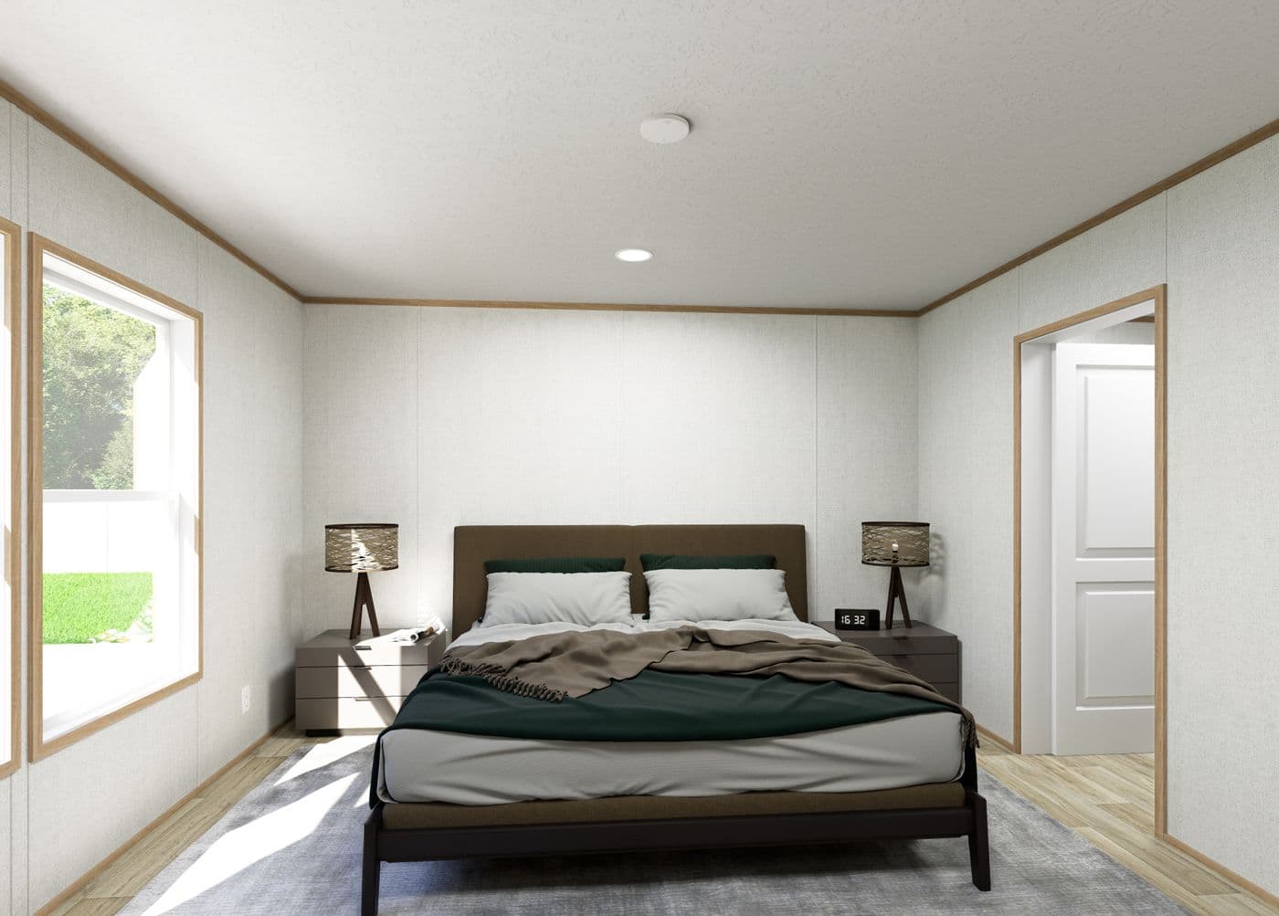 The ASPIRE  28X56 Primary Bedroom. This Manufactured Mobile Home features 3 bedrooms and 2 baths.