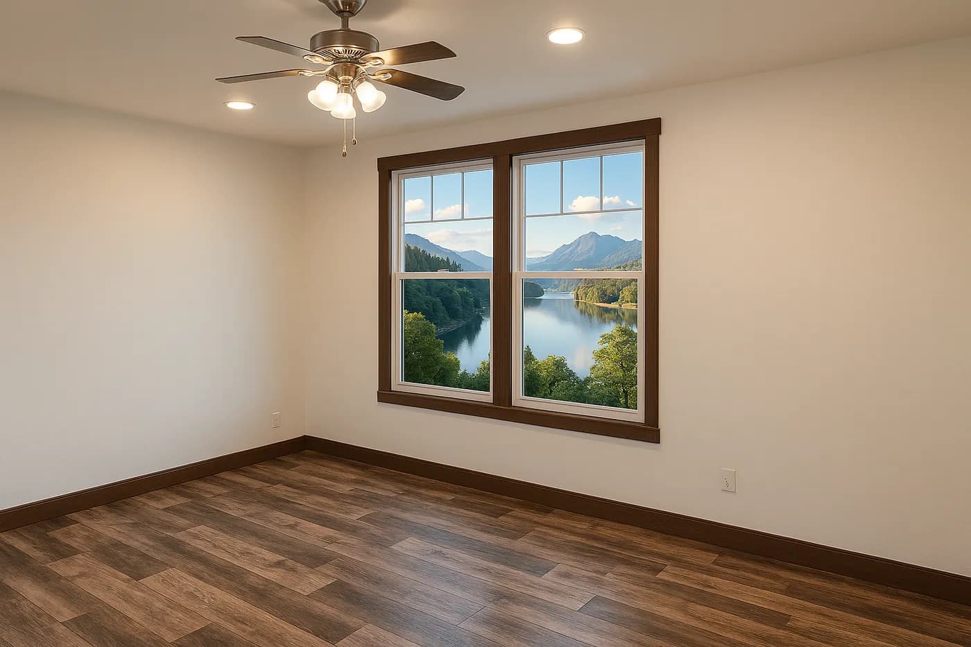 The LEGEND 402 MOD Living Room. This Modular Home features 3 bedrooms and 2 baths.