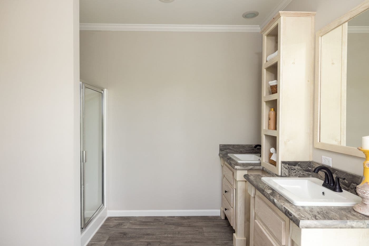 The THE ROGUE Primary Bathroom. This Manufactured Mobile Home features 3 bedrooms and 2 baths.