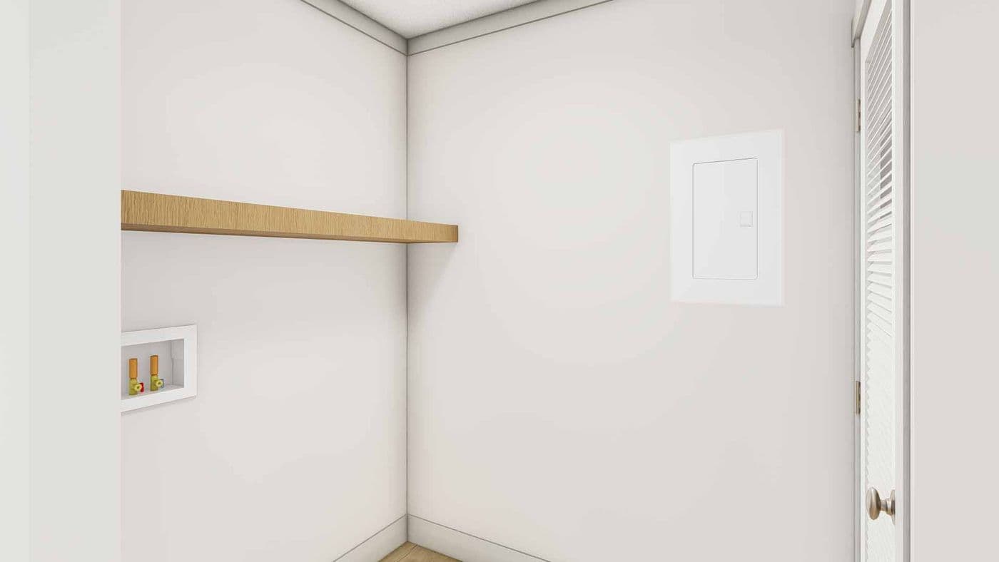 The SOLSBURY HILL Utility Room. This Manufactured Mobile Home features 3 bedrooms and 2 baths.