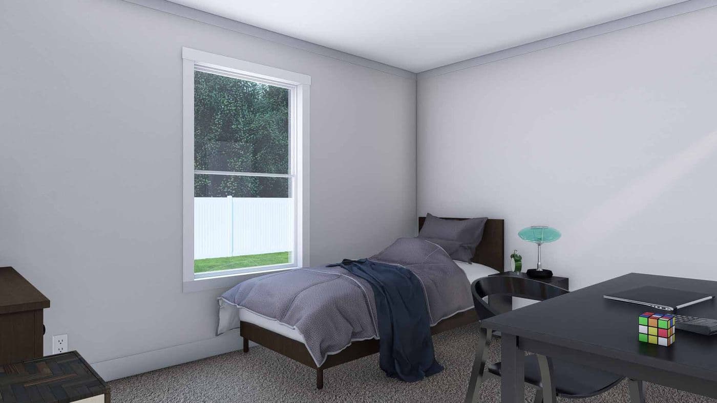 The YELLOW SUBMARINE Bedroom. This Manufactured Mobile Home features 5 bedrooms and 2 baths.