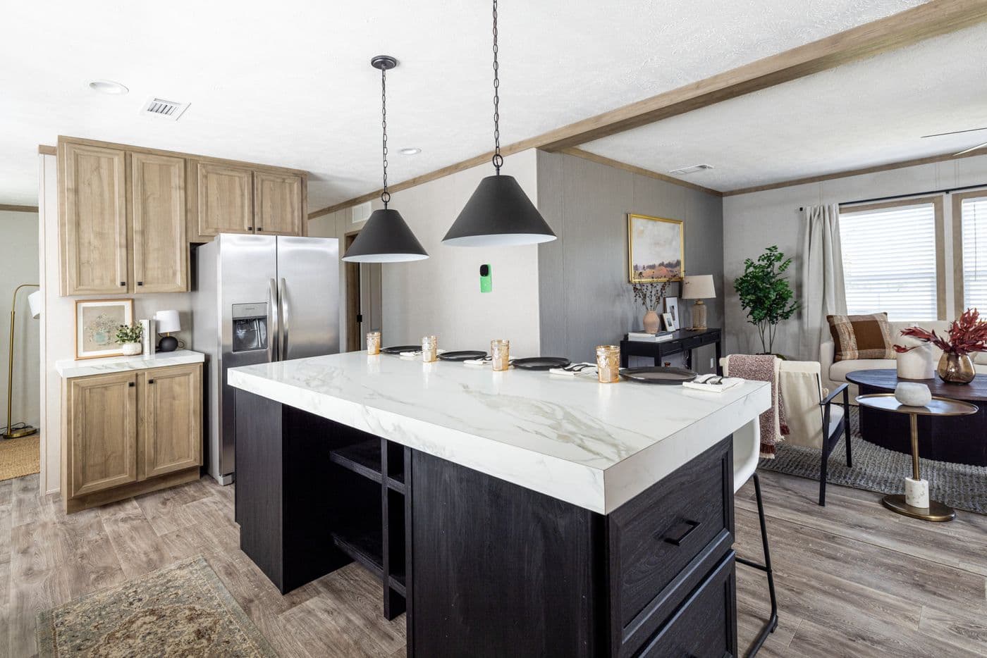 The STERLING ANNIVERSARY Kitchen. This Manufactured Mobile Home features 3 bedrooms and 2 baths.