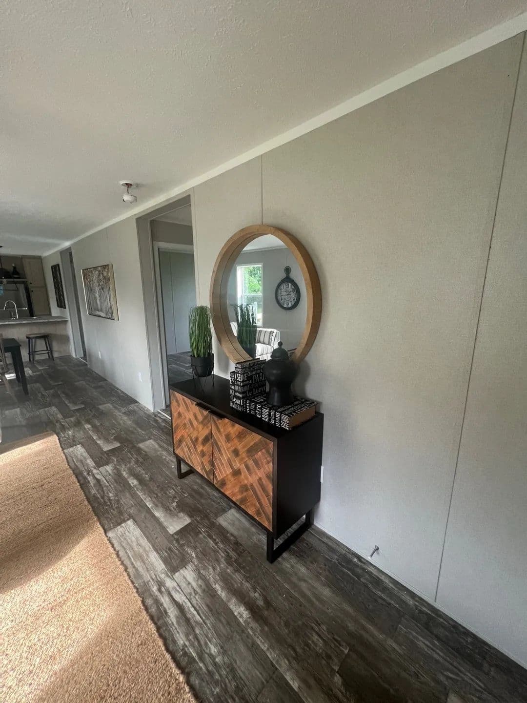 The JADE Dining Area. This Manufactured Mobile Home features 2 bedrooms and 1 bath.