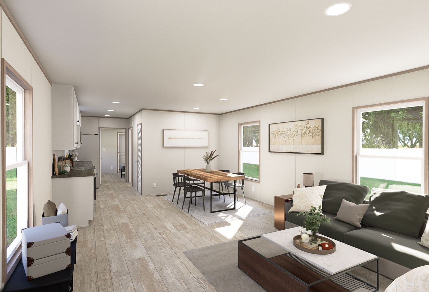 The FLEX ANNIVERSARY Foyer. This Manufactured Mobile Home features 3 bedrooms and 2 baths.