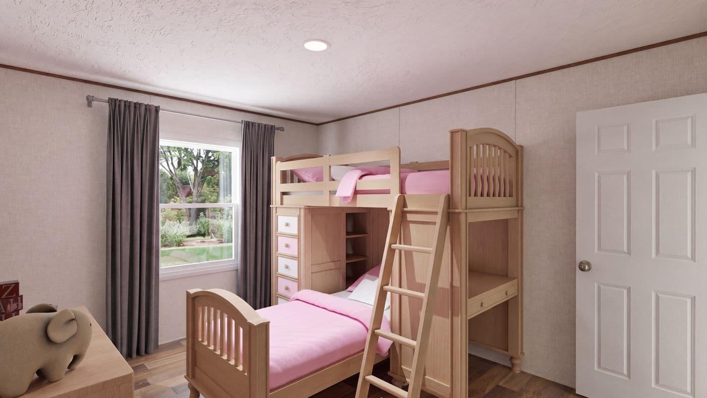The SYCAMORE Bedroom. This Manufactured Mobile Home features 4 bedrooms and 2 baths.