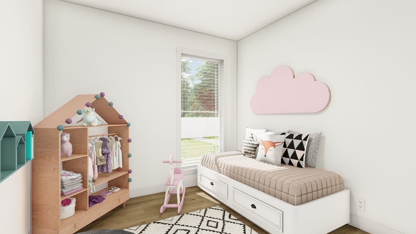 The HRR-2860-4C           ZEPPELIN Bedroom. This Manufactured Mobile Home features 4 bedrooms and 2 baths.
