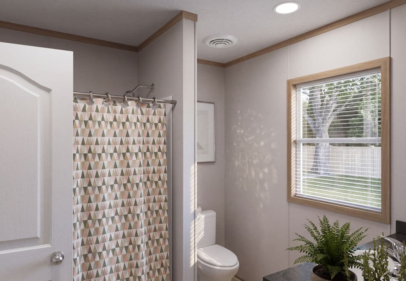 The THE MOUNTAINEER 72 Guest Bathroom, View 2. This Manufactured Mobile Home features 3 bedrooms and 2 baths.