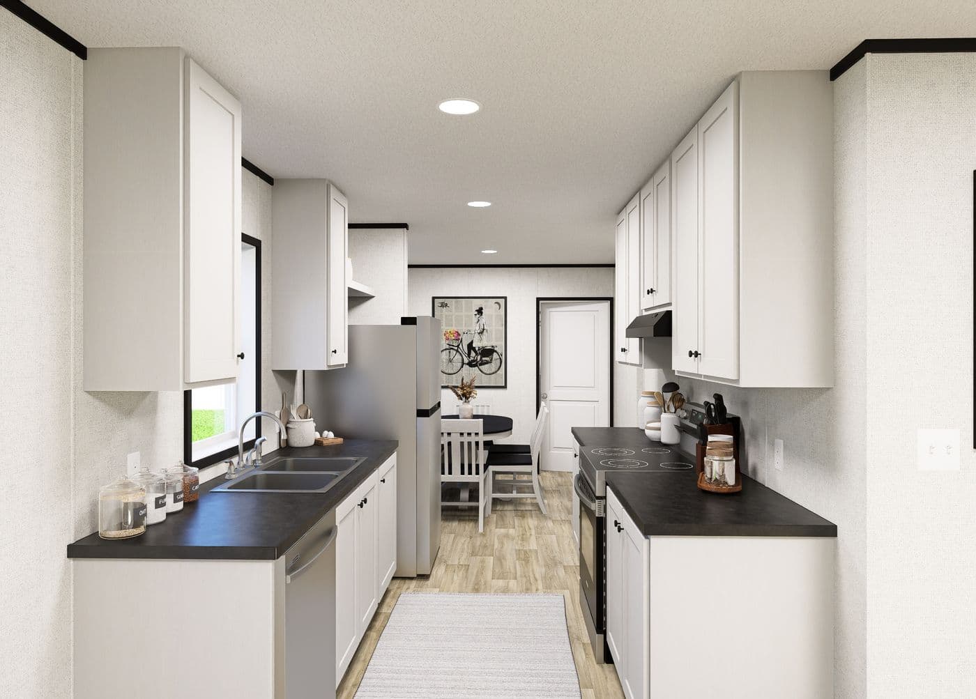 The HORIZON NORTHSTAR 16763A Kitchen. This Manufactured Mobile Home features 3 bedrooms and 2 baths.