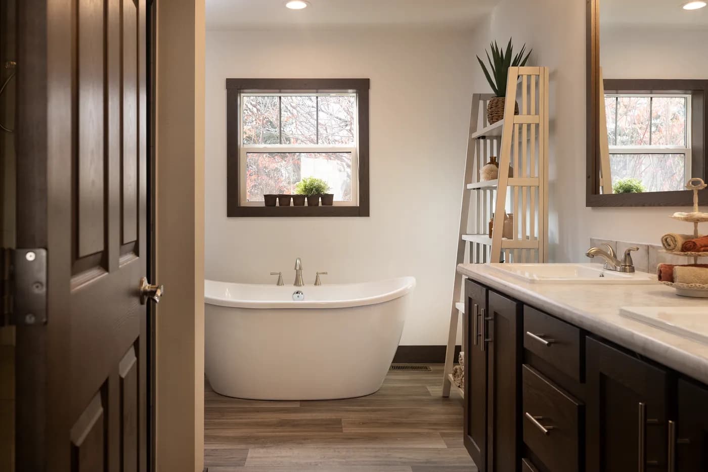 The LEGEND 78 Primary Bathroom. This Manufactured Mobile Home features 3 bedrooms and 2 baths.