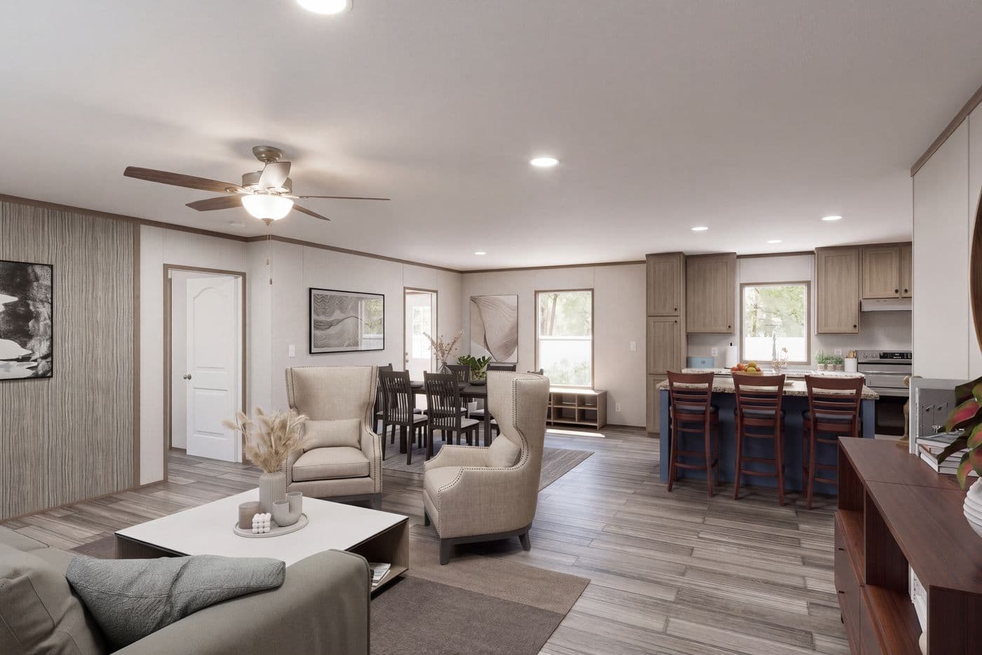 The THE MOUNTAINEER 64 Foyer. This Manufactured Mobile Home features 3 bedrooms and 2 baths.