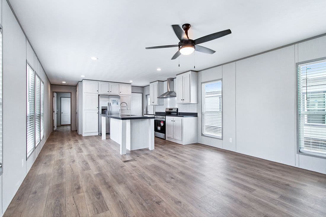 The RESOLUTION 16682X Dining Area. This Manufactured Mobile Home features 2 bedrooms and 2 baths.
