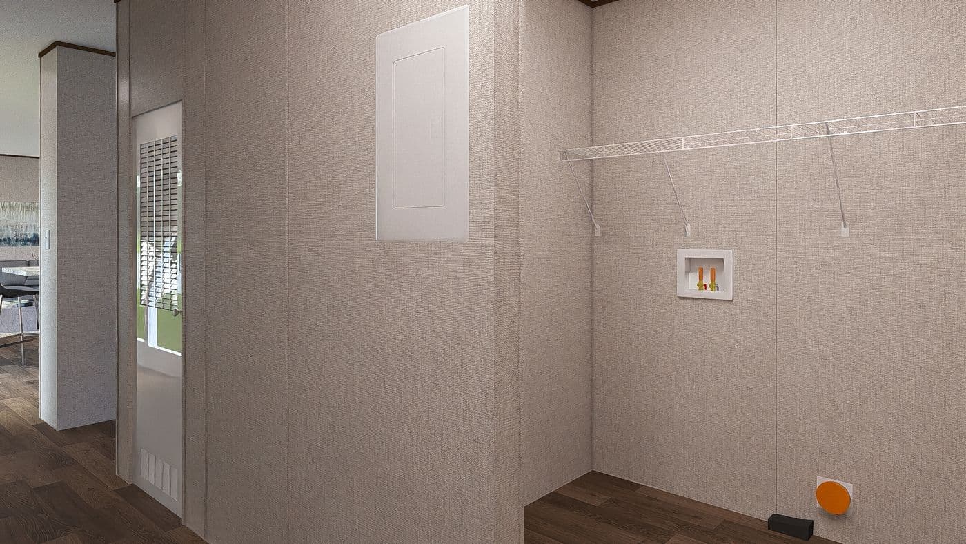 The ASPEN Utility Room. This Manufactured Mobile Home features 3 bedrooms and 2 baths.