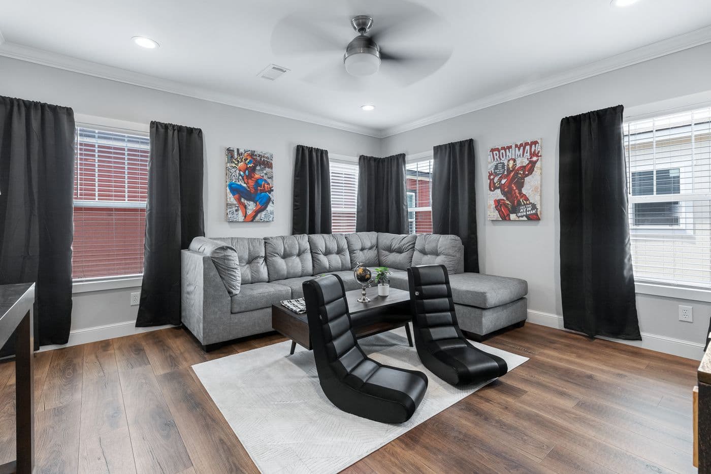 The THE MONTERREY Family Room. This Manufactured Mobile Home features 4 bedrooms and 3 baths.