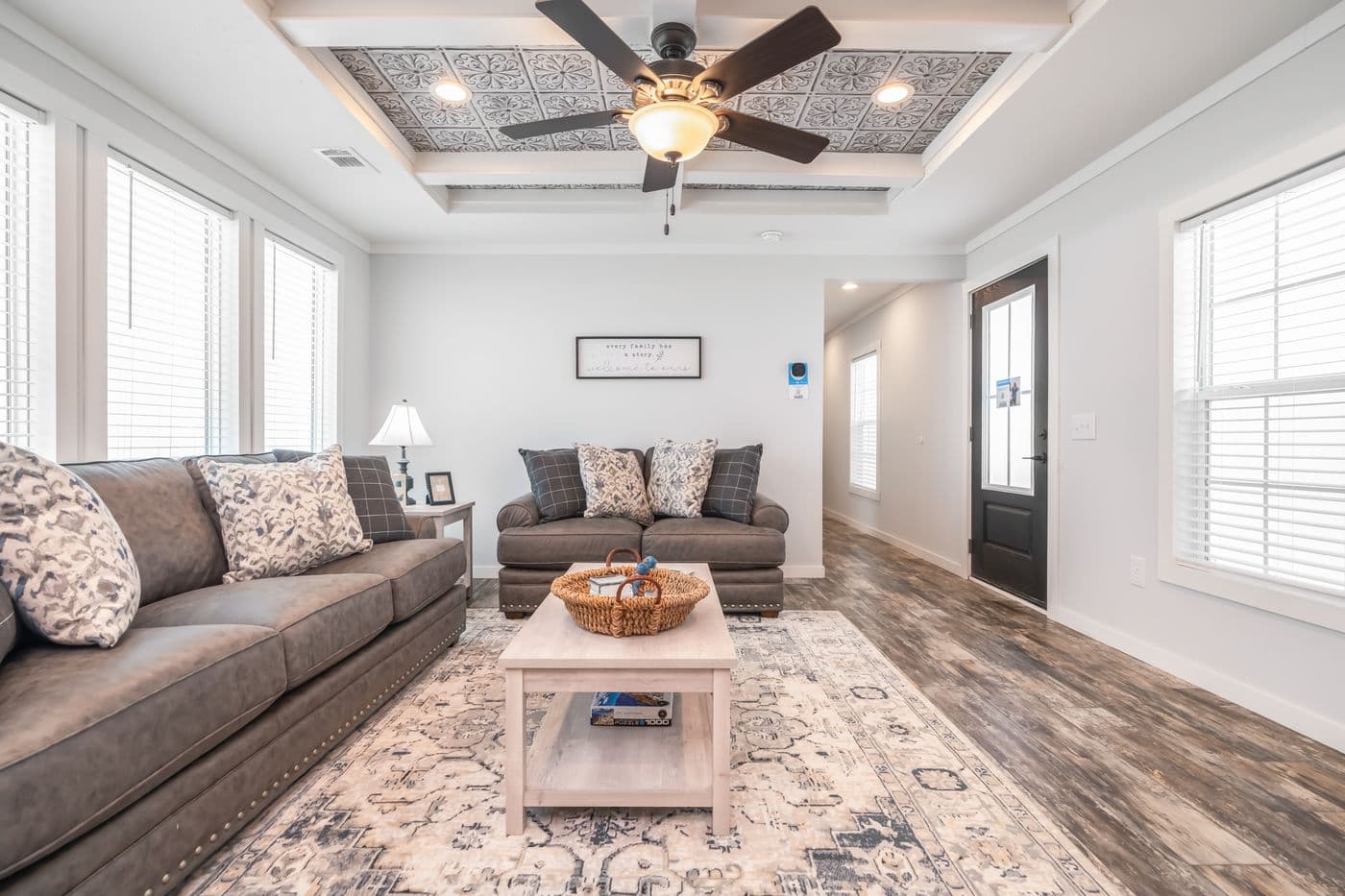 The THE DEWEY Living Room. This Manufactured Mobile Home features 3 bedrooms and 2 baths.