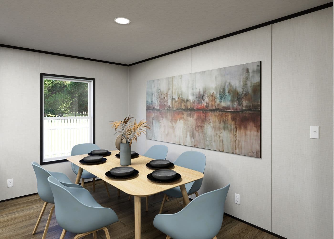 The VISTA Dining Area. This Manufactured Mobile Home features 3 bedrooms and 2 baths.