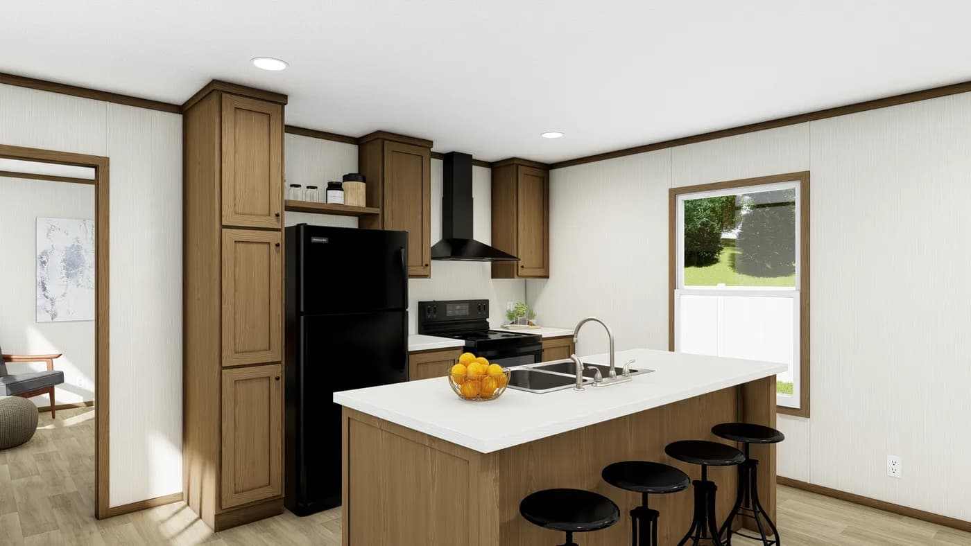 The VISION Kitchen. This Manufactured Mobile Home features 3 bedrooms and 2 baths.