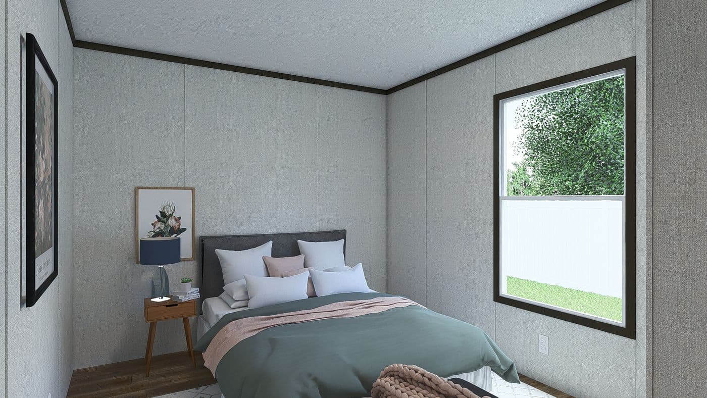 The IMPACT Guest Bedroom. This Manufactured Mobile Home features 4 bedrooms and 2 baths.
