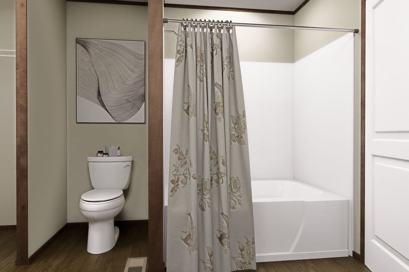 The EXPEDITION Guest Bathroom. This Manufactured Mobile Home features 4 bedrooms and 2 baths.