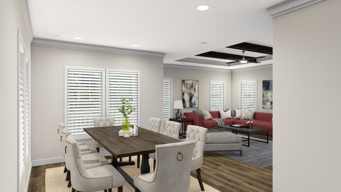 The THE DENALI Living Room. This Manufactured Mobile Home features 3 bedrooms and 2 baths.