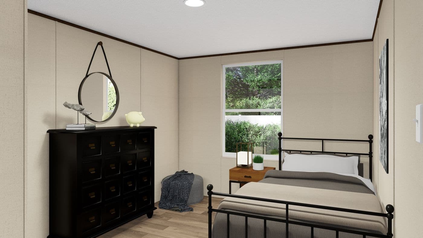 The MARVELOUS 3 Guest Bedroom. This Manufactured Mobile Home features 3 bedrooms and 2 baths.