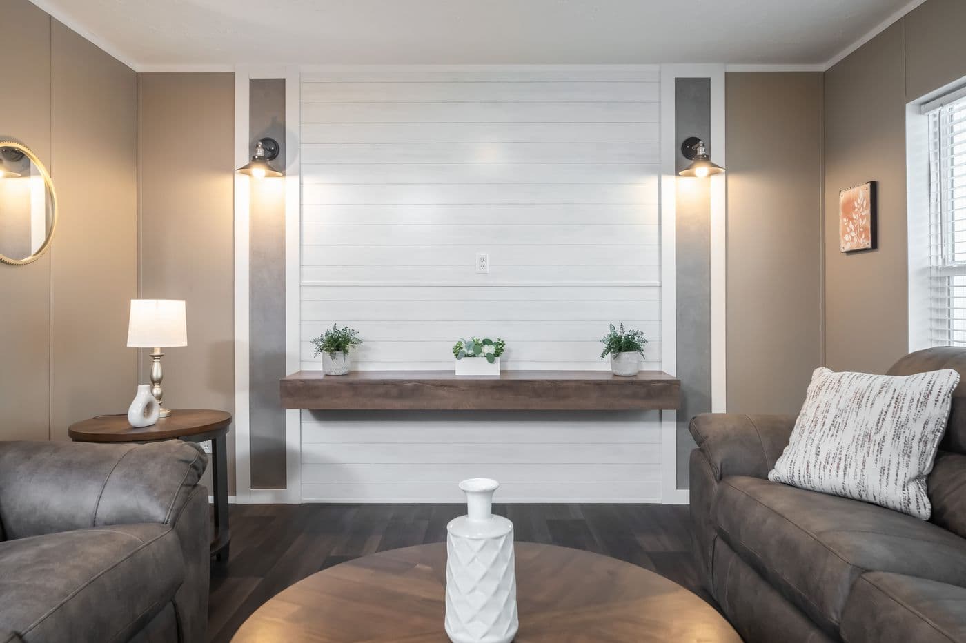 The ISLAND BREEZE 64 Living Room. This Manufactured Mobile Home features 4 bedrooms and 2 baths.