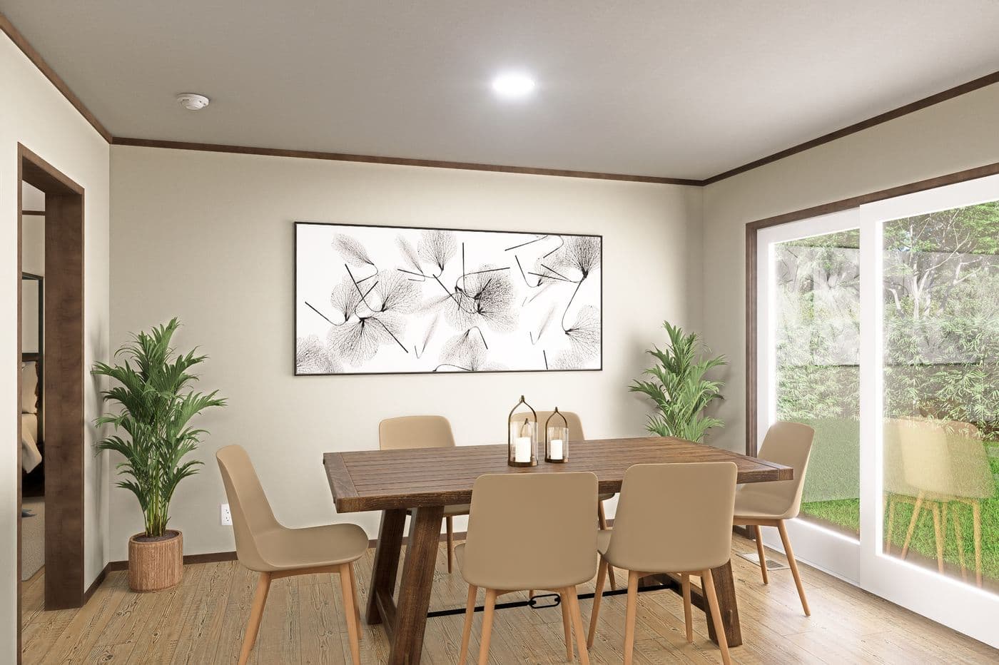 The EXPLORER Dining Area. This Manufactured Mobile Home features 3 bedrooms and 2 baths.