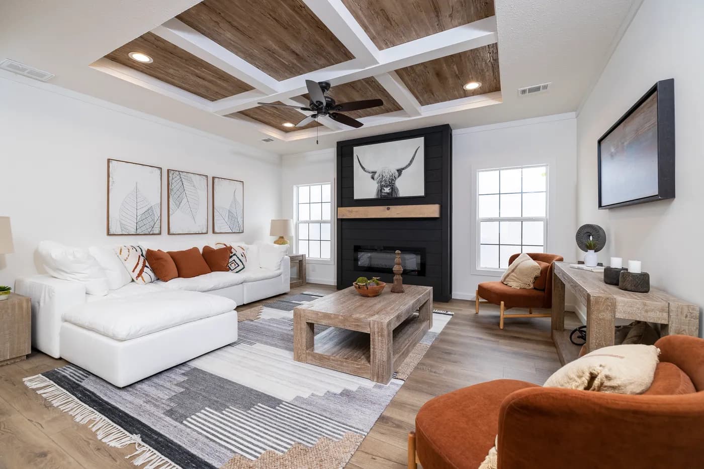 The THE ANNA FAE Living Room. This Manufactured Mobile Home features 3 bedrooms and 2 baths.
