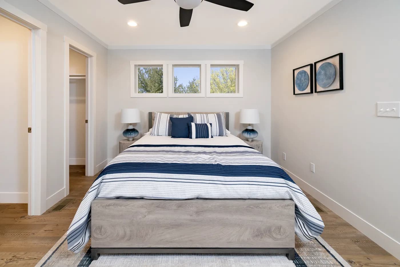 The CEDAR Primary Bedroom. This Manufactured Mobile Home features 2 bedrooms and 2 baths.