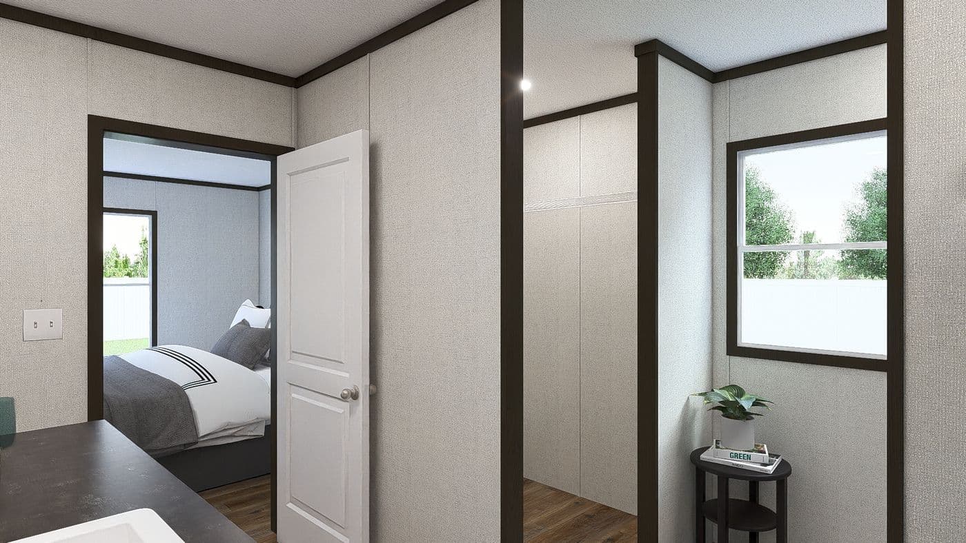 The IMPACT Primary Bathroom. This Manufactured Mobile Home features 4 bedrooms and 2 baths.