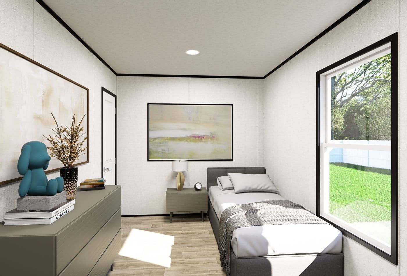 The OASIS Guest Bedroom. This Manufactured Mobile Home features 3 bedrooms and 2 baths.