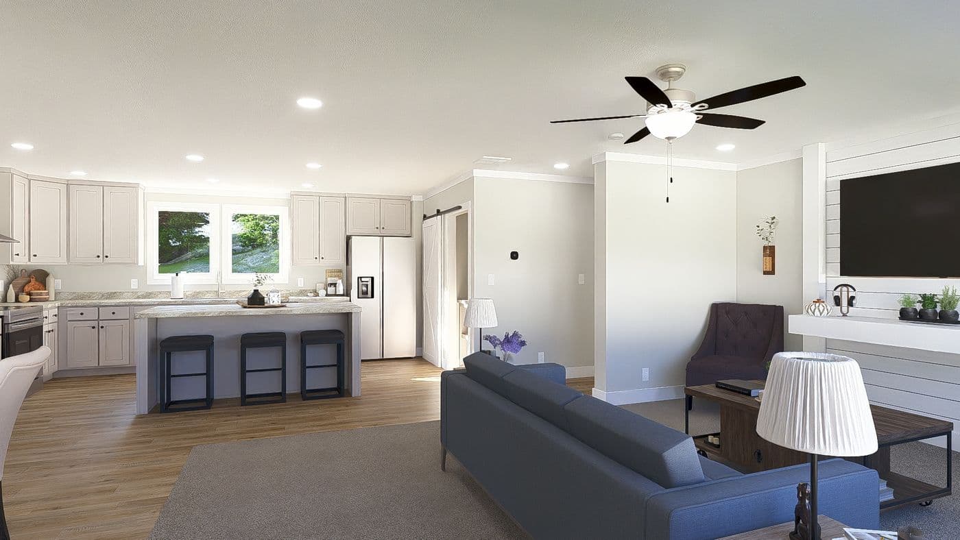 The THE BREEZE 64 Foyer. This Manufactured Mobile Home features 4 bedrooms and 2 baths.