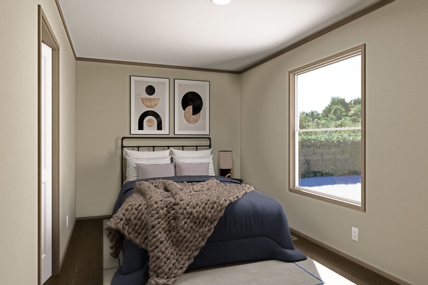 The SUMMIT Guest Bedroom. This Manufactured Mobile Home features 4 bedrooms and 3 baths.