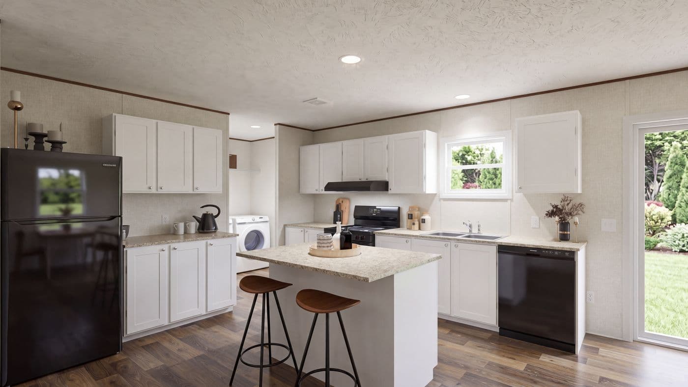 The SYCAMORE Kitchen. This Manufactured Mobile Home features 4 bedrooms and 2 baths.