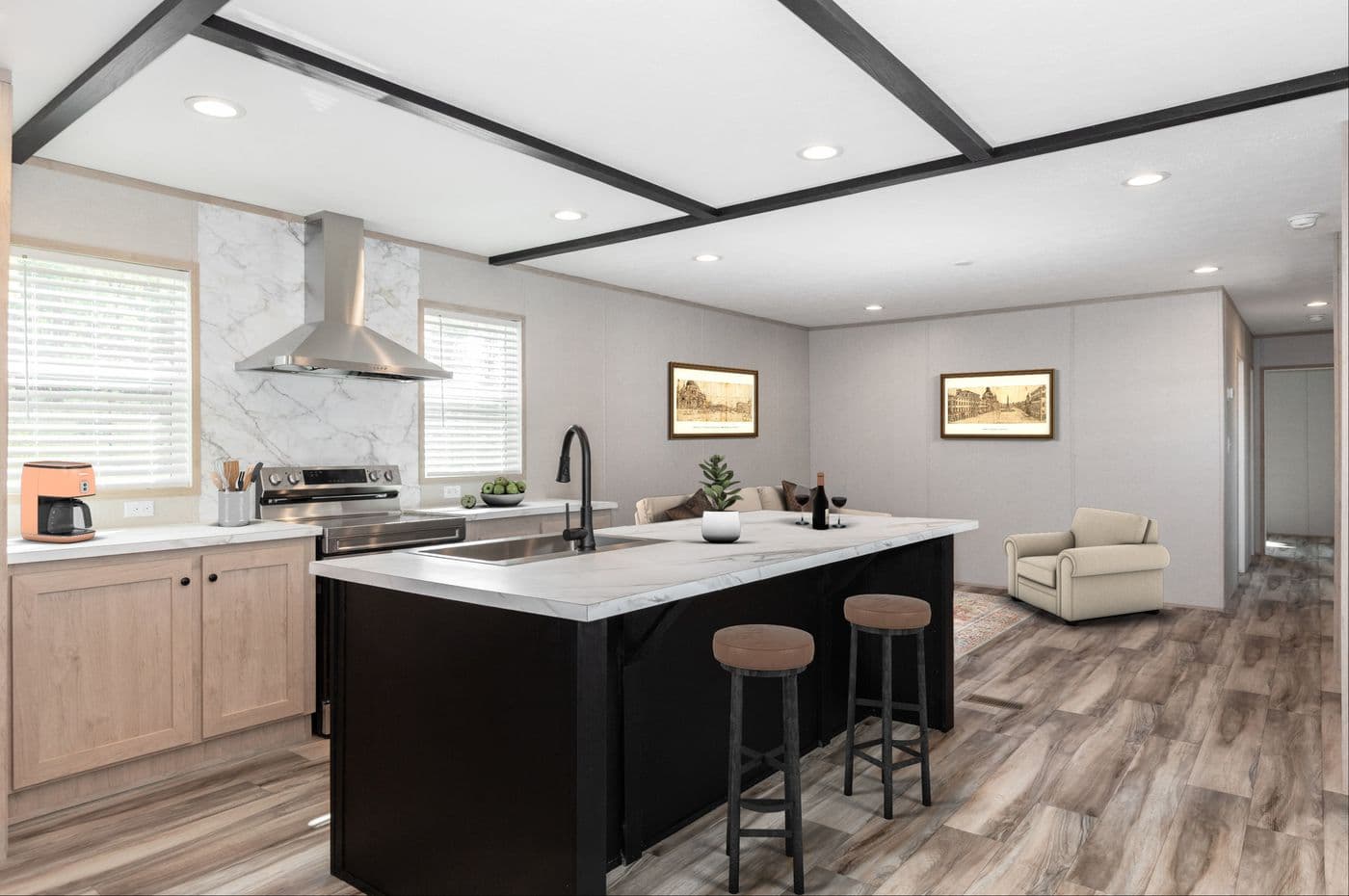 The ANNIVERSARY JEWEL Kitchen. This Manufactured Mobile Home features 3 bedrooms and 2 baths.