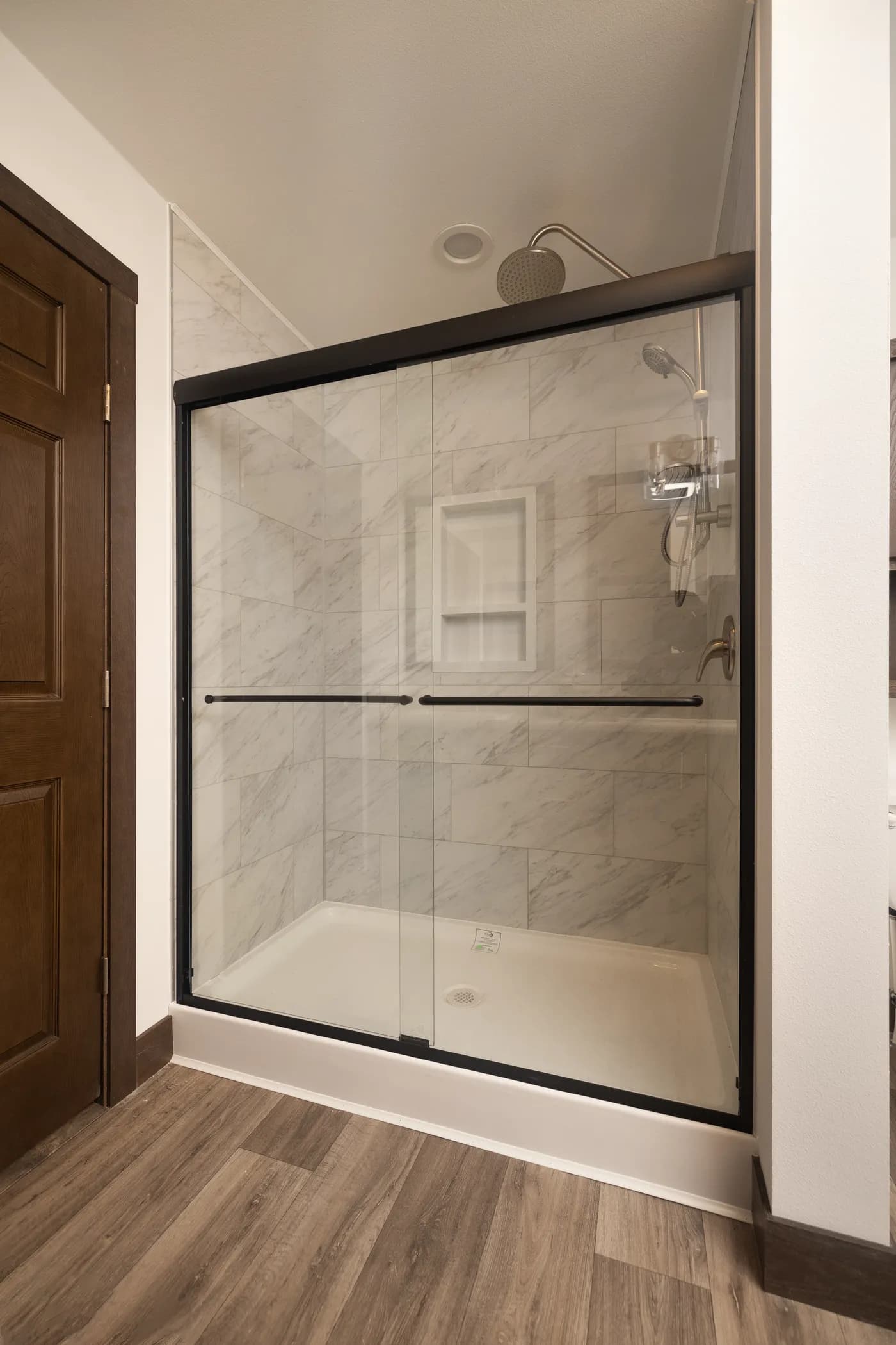 The LEGEND 78 Primary Bathroom. This Manufactured Mobile Home features 3 bedrooms and 2 baths.