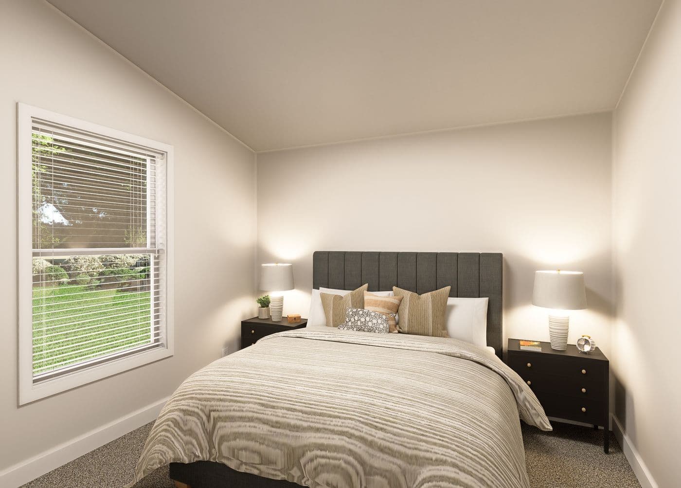 The ING601K WHITE PINE          GW Bedroom. This Manufactured Mobile Home features 3 bedrooms and 3 baths.