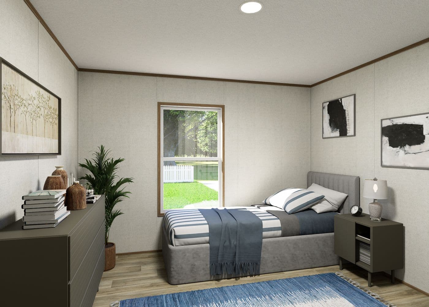 The COVE Guest Bedroom. This Manufactured Mobile Home features 3 bedrooms and 2 baths.