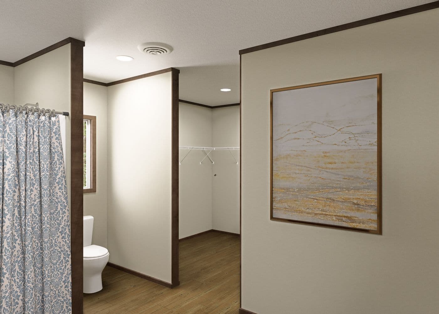 The CROCKETT Primary Bathroom. This Manufactured Mobile Home features 3 bedrooms and 2 baths.