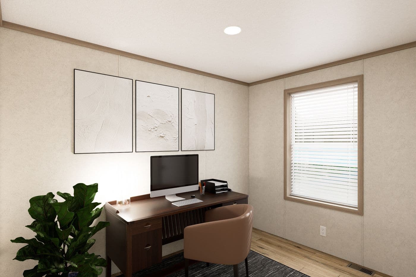 The 7216-CC01 CORNERSTONE 72 Guest Bedroom. This Manufactured Mobile Home features 3 bedrooms and 2 baths.