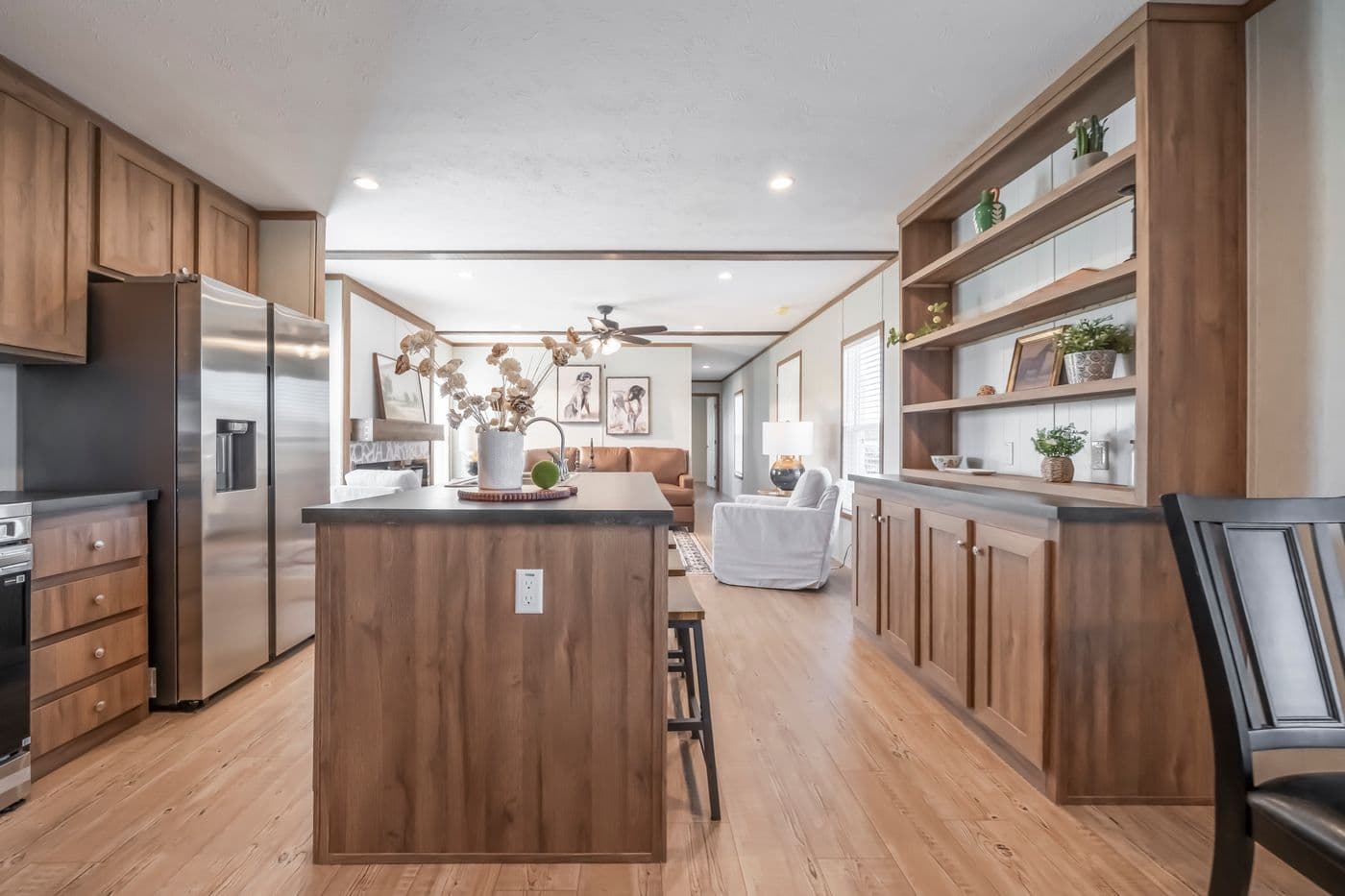 The SEAS THE DAY Kitchen. This Manufactured Mobile Home features 3 bedrooms and 2 baths.