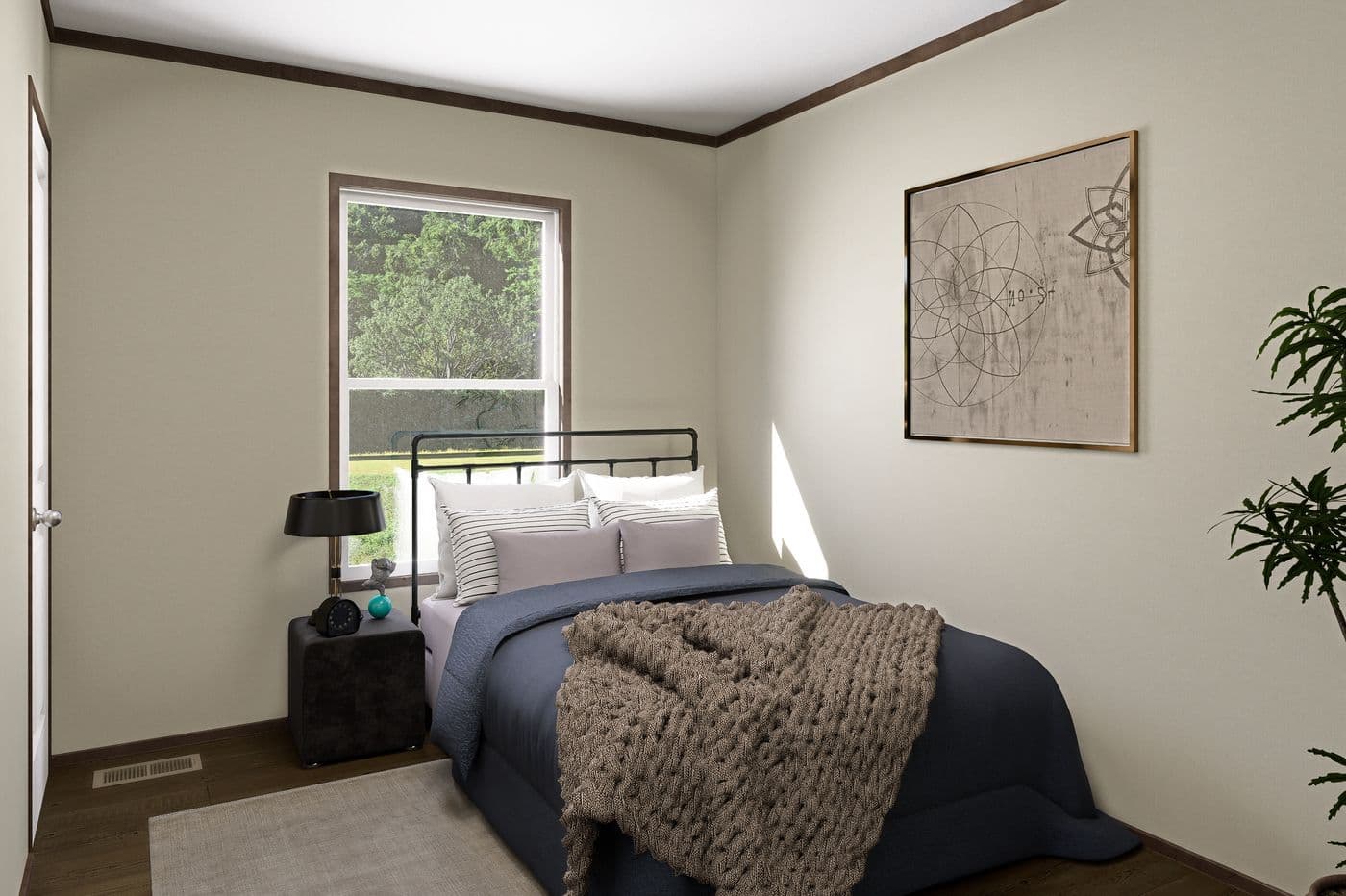 The VOYAGE Guest Bedroom. This Manufactured Mobile Home features 3 bedrooms and 2 baths.