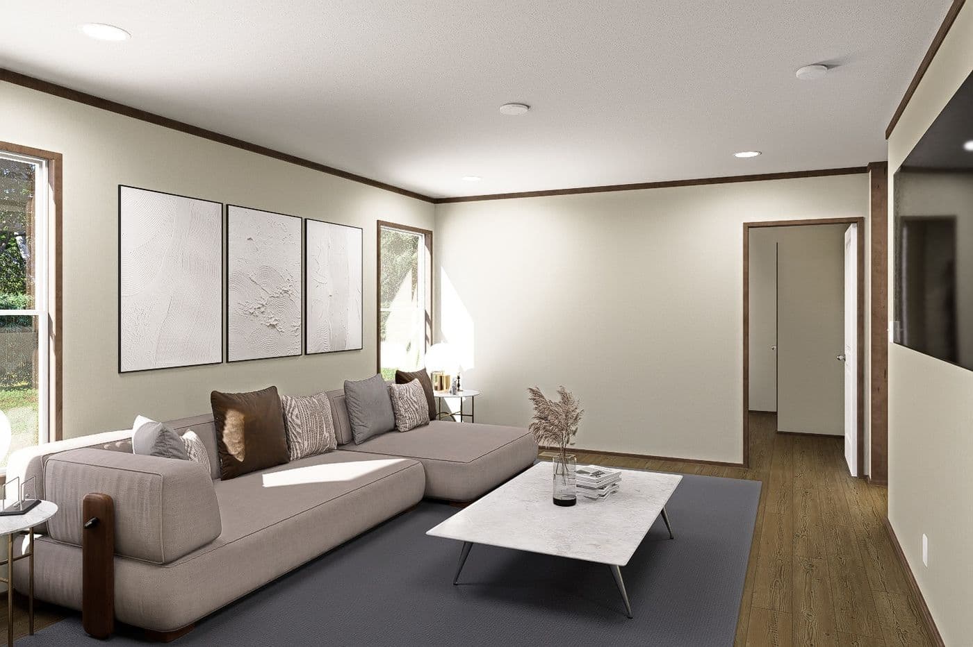 The SNOWCAP Den. This Manufactured Mobile Home features 4 bedrooms and 2.5 baths.