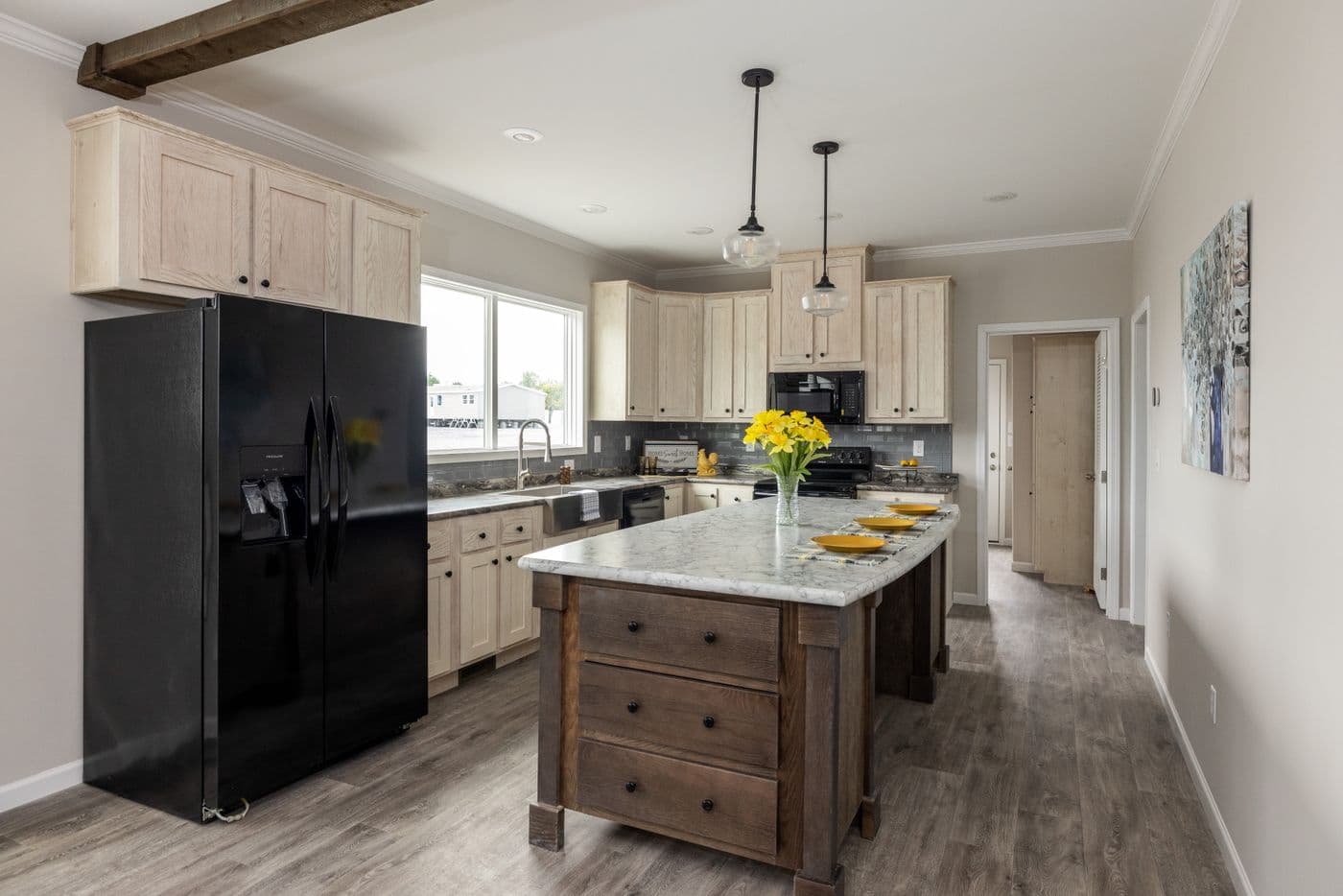The THE ROGUE Kitchen. This Manufactured Mobile Home features 3 bedrooms and 2 baths.