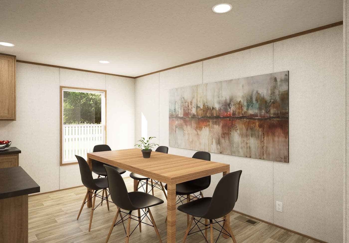 The GROVE Dining Area. This Manufactured Mobile Home features 3 bedrooms and 2 baths.