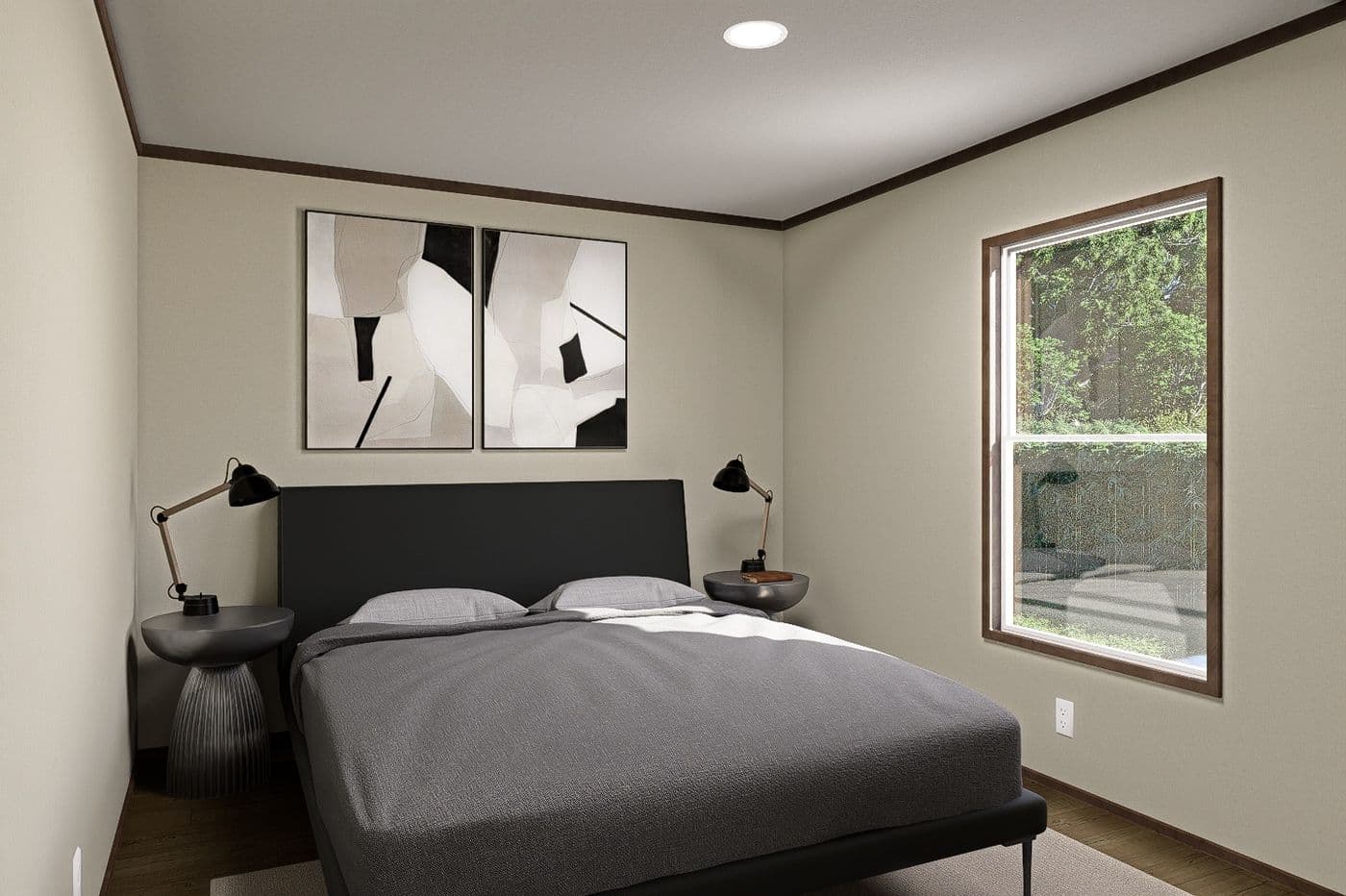 The SNOWCAP Bedroom. This Manufactured Mobile Home features 4 bedrooms and 3 baths.