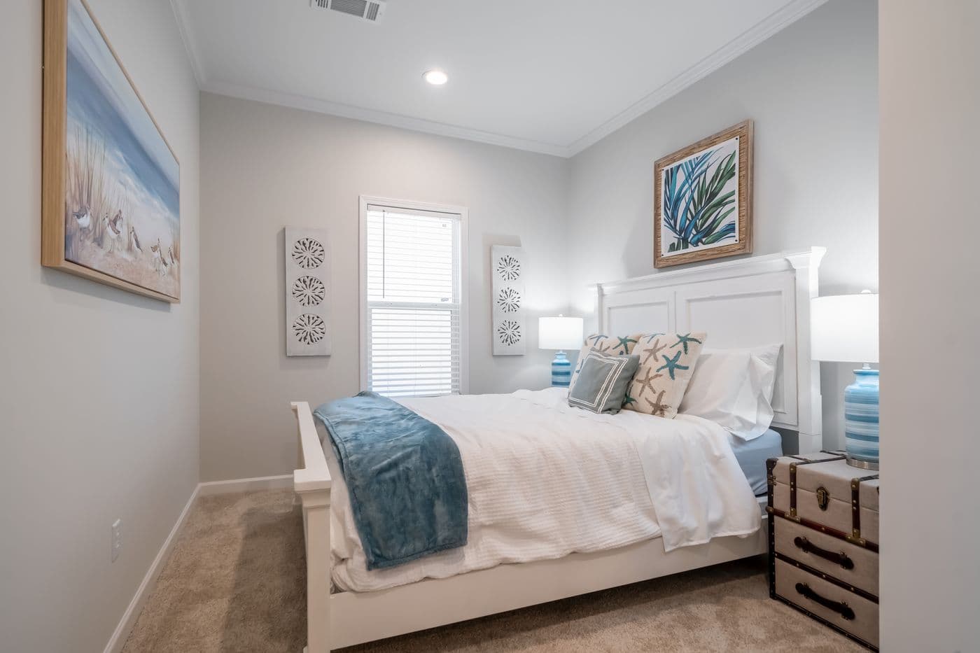The TIFFANY Primary Bedroom. This Manufactured Mobile Home features 2 bedrooms and 2 baths.