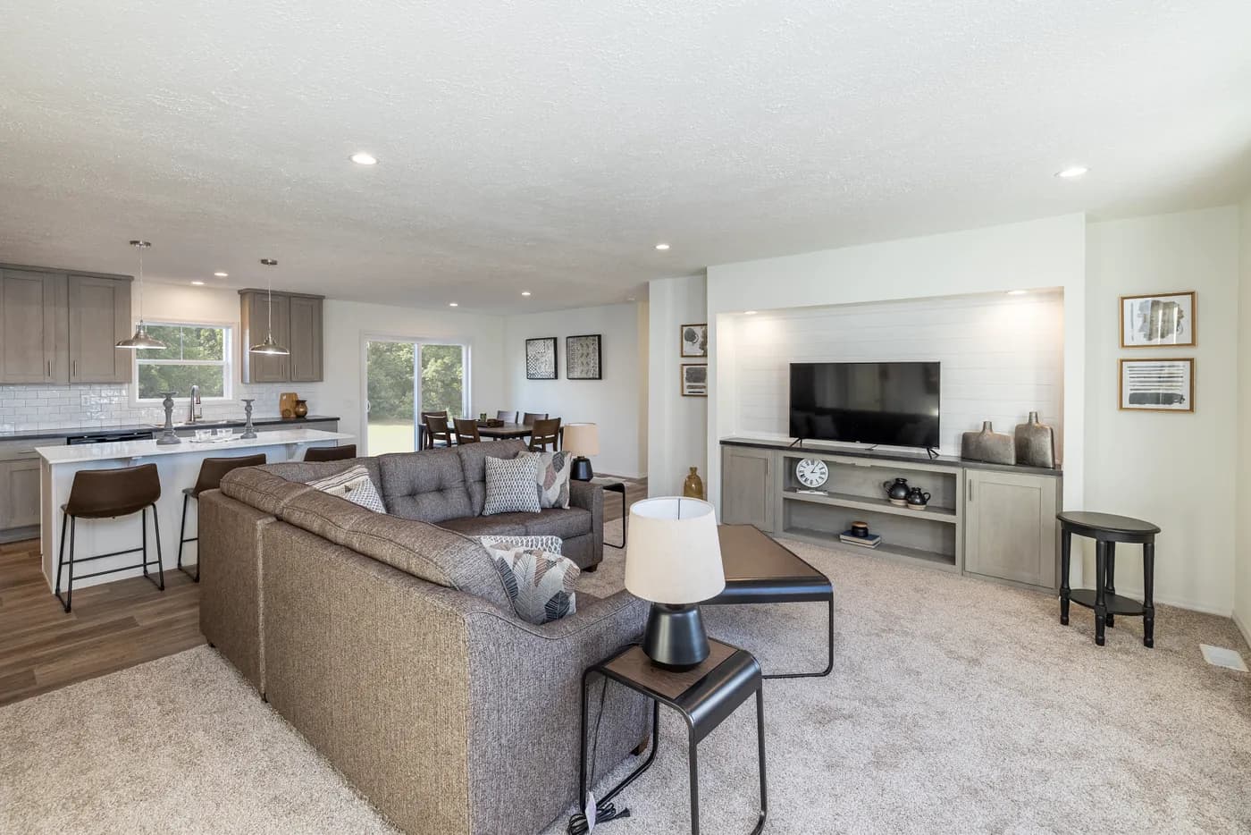 The ROOSEVELT Living Room. This Manufactured Mobile Home features 3 bedrooms and 2 baths.