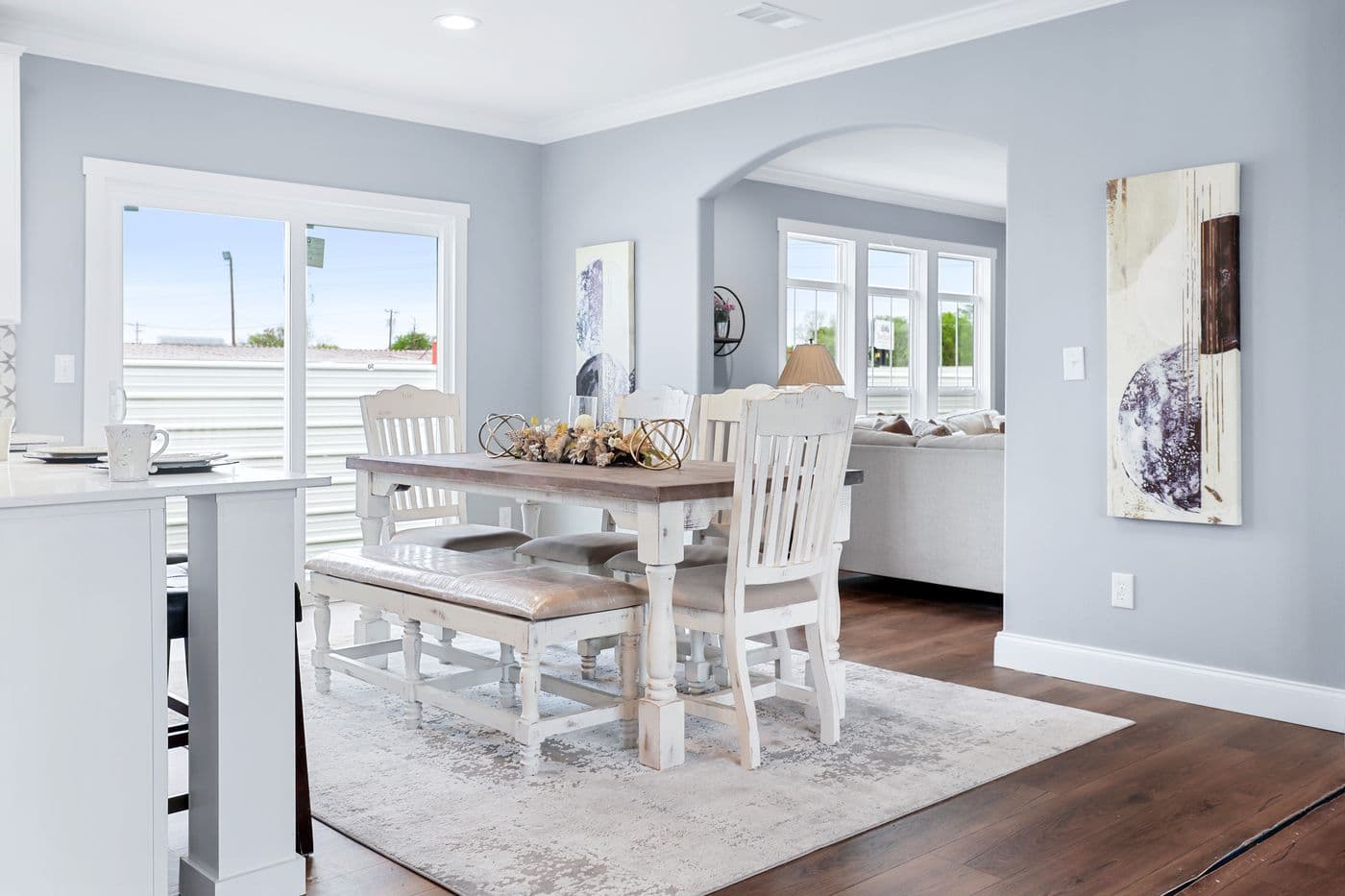 The THE ATLAS Dining Area. This Manufactured Mobile Home features 4 bedrooms and 3 baths.