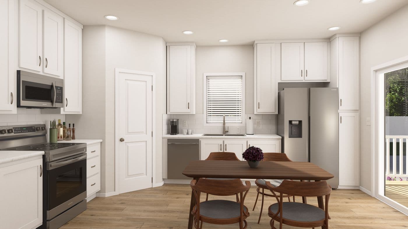 The ING362A MYRTLE              GW Kitchen. This Manufactured Mobile Home features 2 bedrooms and 2 baths.